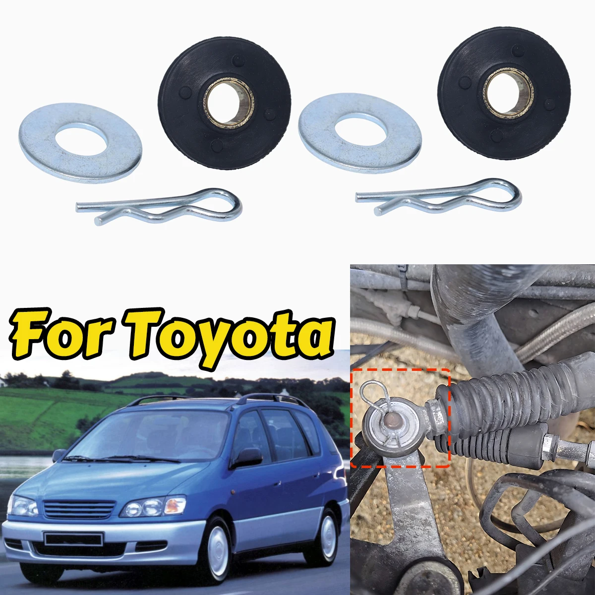 

Трос рычага переключения передач, втулка управления для Toyota Paseo L40 L50 Picnic XM10, комплект штифтов шайбы шайбы, аксессуары, ручной конец