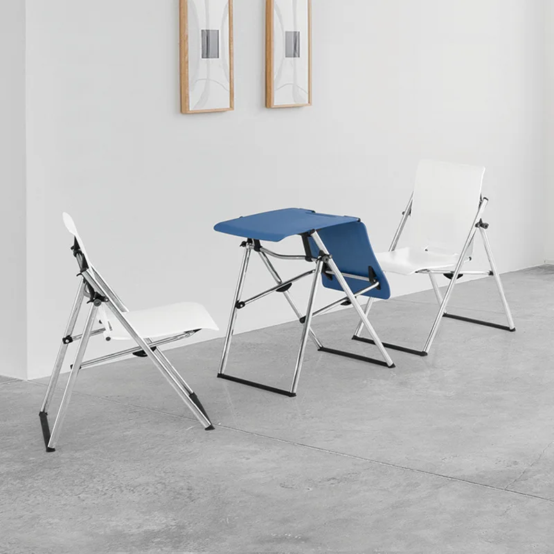 Desks and chairs, integrated, folding, dual use, students, training desks and chairs