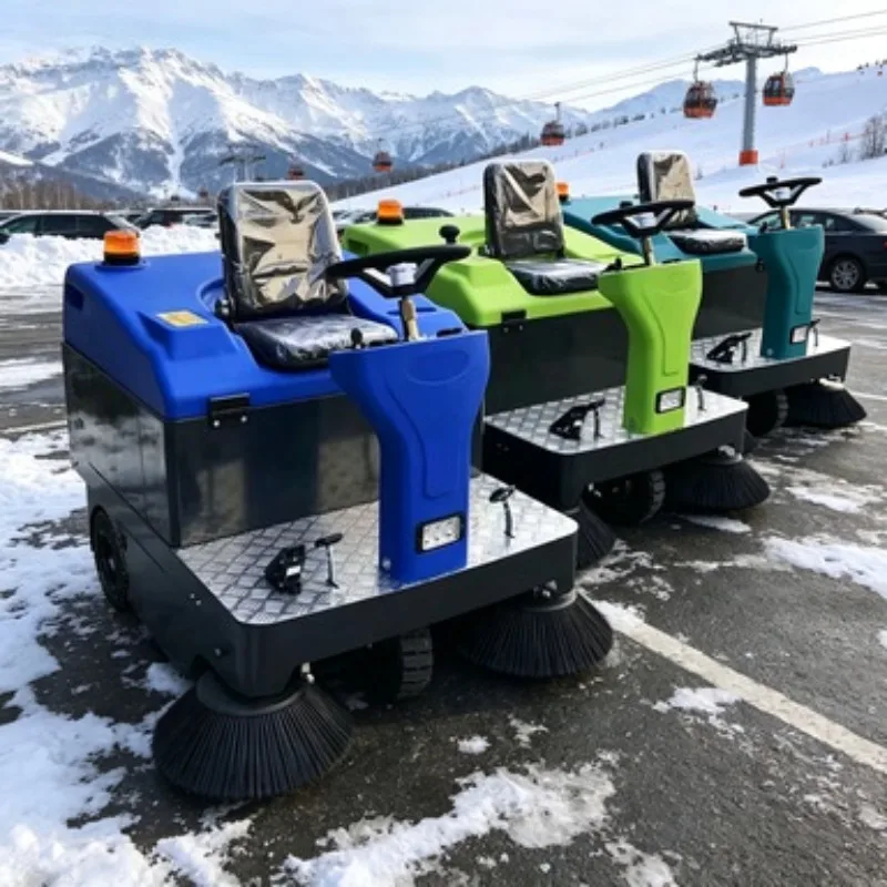 4 Wheel Battery Sweeper for Factory Yard and Logistics Center Cleaning