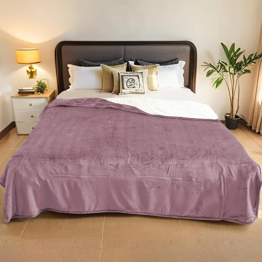 

Electric Heated Blanket King Size - 90"x100" Soft Flannel Heating Blanket 10 Heating Levels 1-12 H Auto Shut Off Breathable War