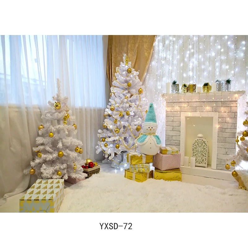 Nitree Christmas Photography Background Snowman Christmas tree Portrait Backdrops For Photo Studio Props YXX-95