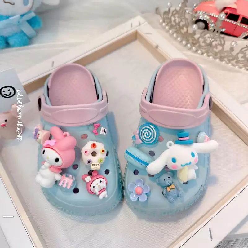 Pantofole per bambini ragazza simpatico cartone animato 3D Pony moda versatili sandali da principessa ragazza antiscivolo pantofole da spiaggia per