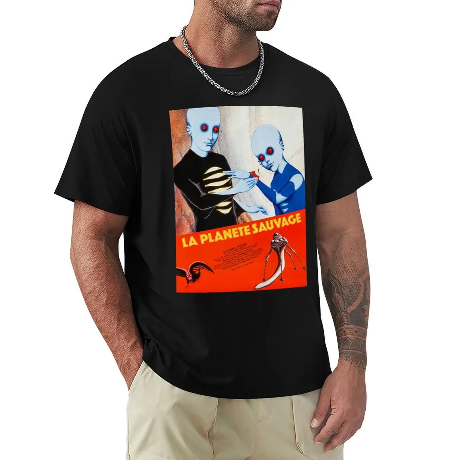 Fantastic Planet - La Planete Sauvage Camiseta básica de manga corta de color liso
