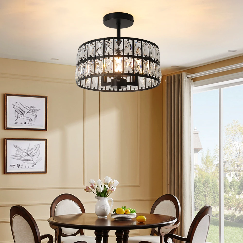 Crystal Ceiling Chandeiler Lamp Modern Indoor Lighting Pendant Light Fixtures Home Decora Led Hanging Light Living Bedroom Lamps