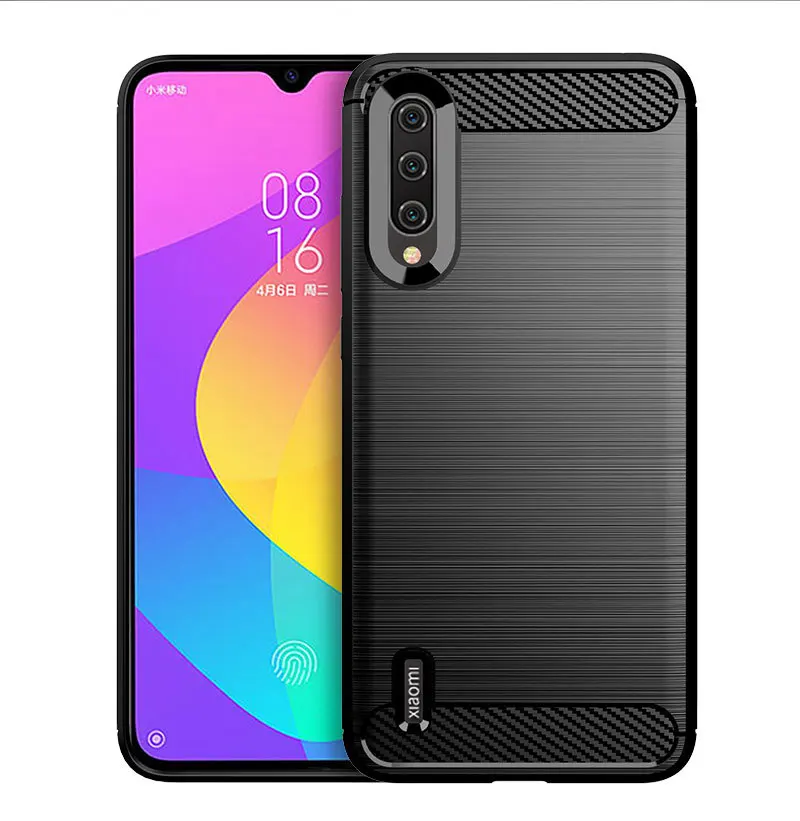 

Силиконовый чехол для Xiaomi Mi CC9, задняя крышка из углеродного волокна для Xaomi cc9 Micc9 Huawei, мягкий ударопрочный чехол для смартфона