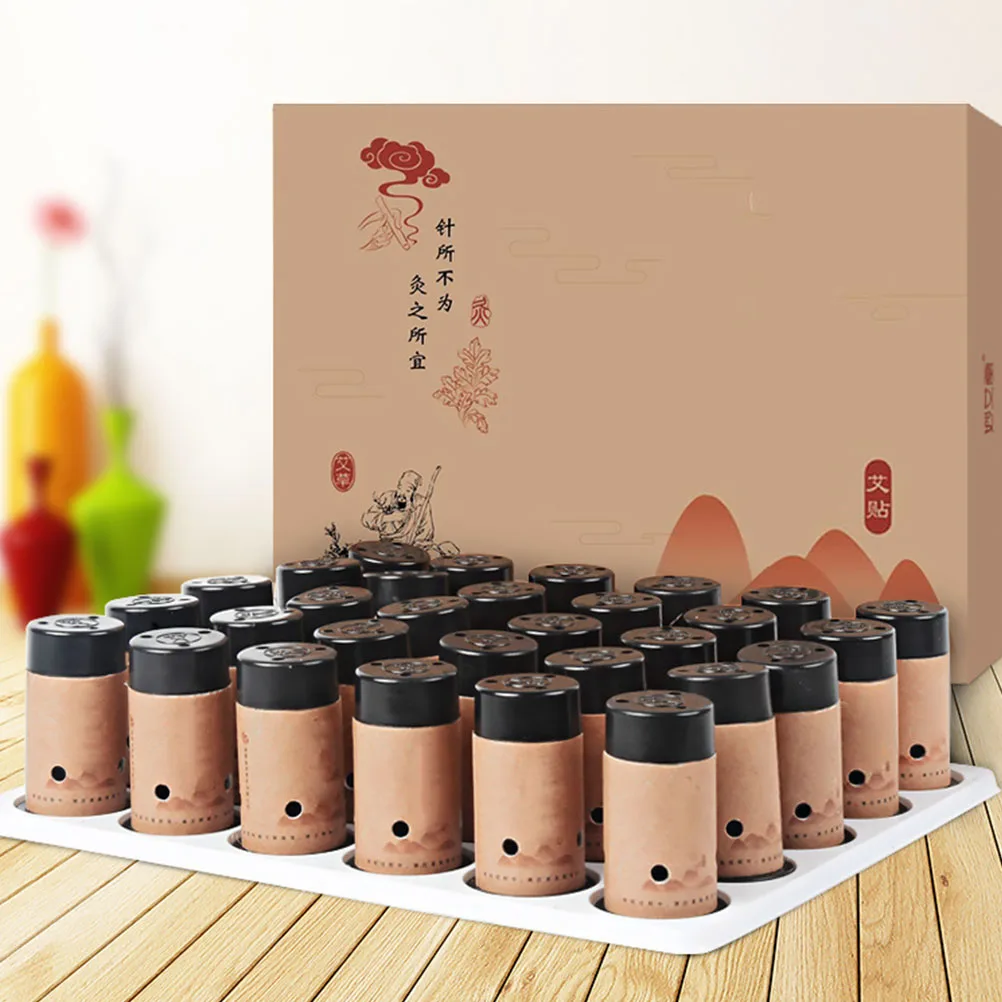 

Moxibustion Box Case Moxa Sticks Cone Burner Holder Household Therapy Sticker Massage Tool Accessories Professional Personal Use