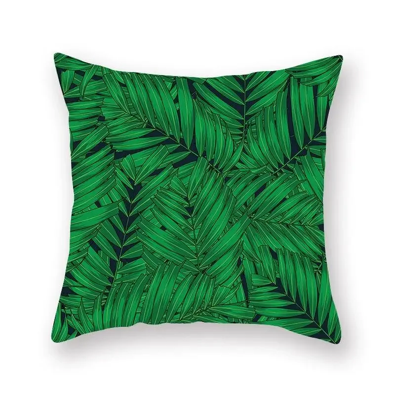 

Tropical Plant Pillow Cushion Cover Home Decor Sofa Leaf Decor Pillowcase