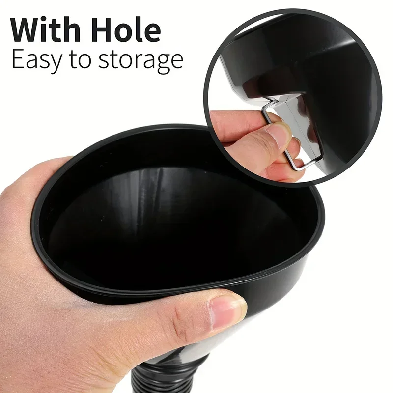 1 Pc Multi Functional Flexible Automotive Fuel Funnel: Spill-Proof Refueling & Oil Changing Tool with Wide Mouth & Handle