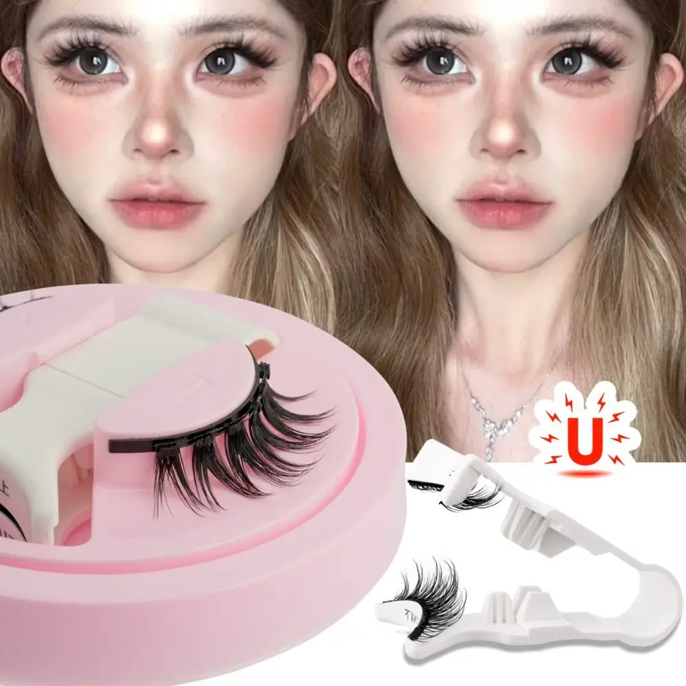 Reusable Magnetic Eyelashes Long-Lasting No Glue Needed Magnetic 3D Mink Lashes Winged False Eyelashes with Tweezer Eye Makeup
