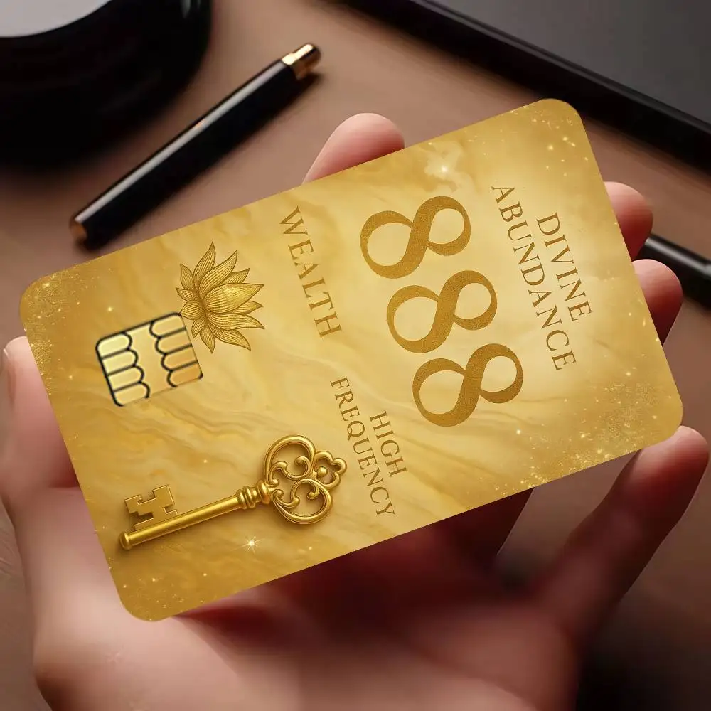 DIVINE ABUNDANCE 888 Credit Card Public Transportation Cards Protective Sticker Waterproof Card Face Decoration 4PCS
