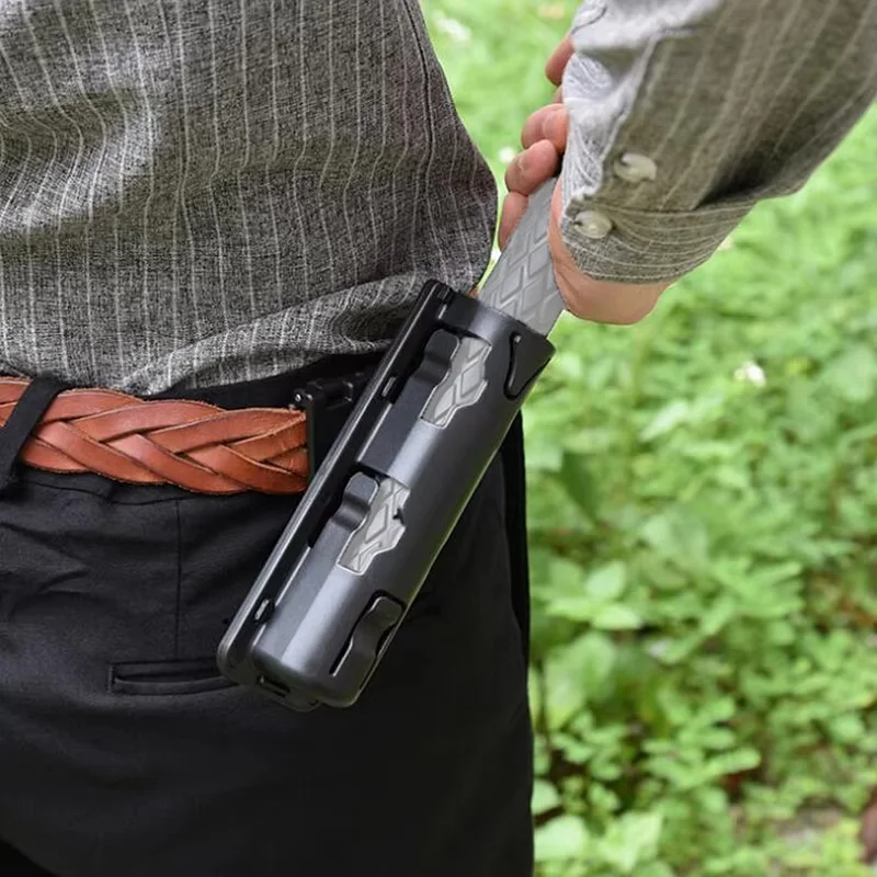 DIZETION Baton Holder Pouch Holster 360 Degree Rotation Tactical Baton Case Open Top Waist Carry