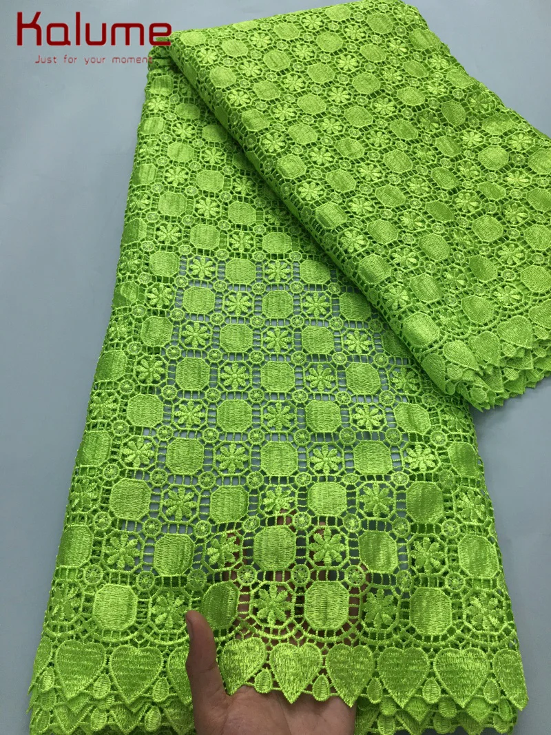 

Kalume Latest African Guipure Lace Fabric 2025 Embroidered Nigerian Cord Lace Fabric For Sew Elegant Evening Dresses Woman F4214