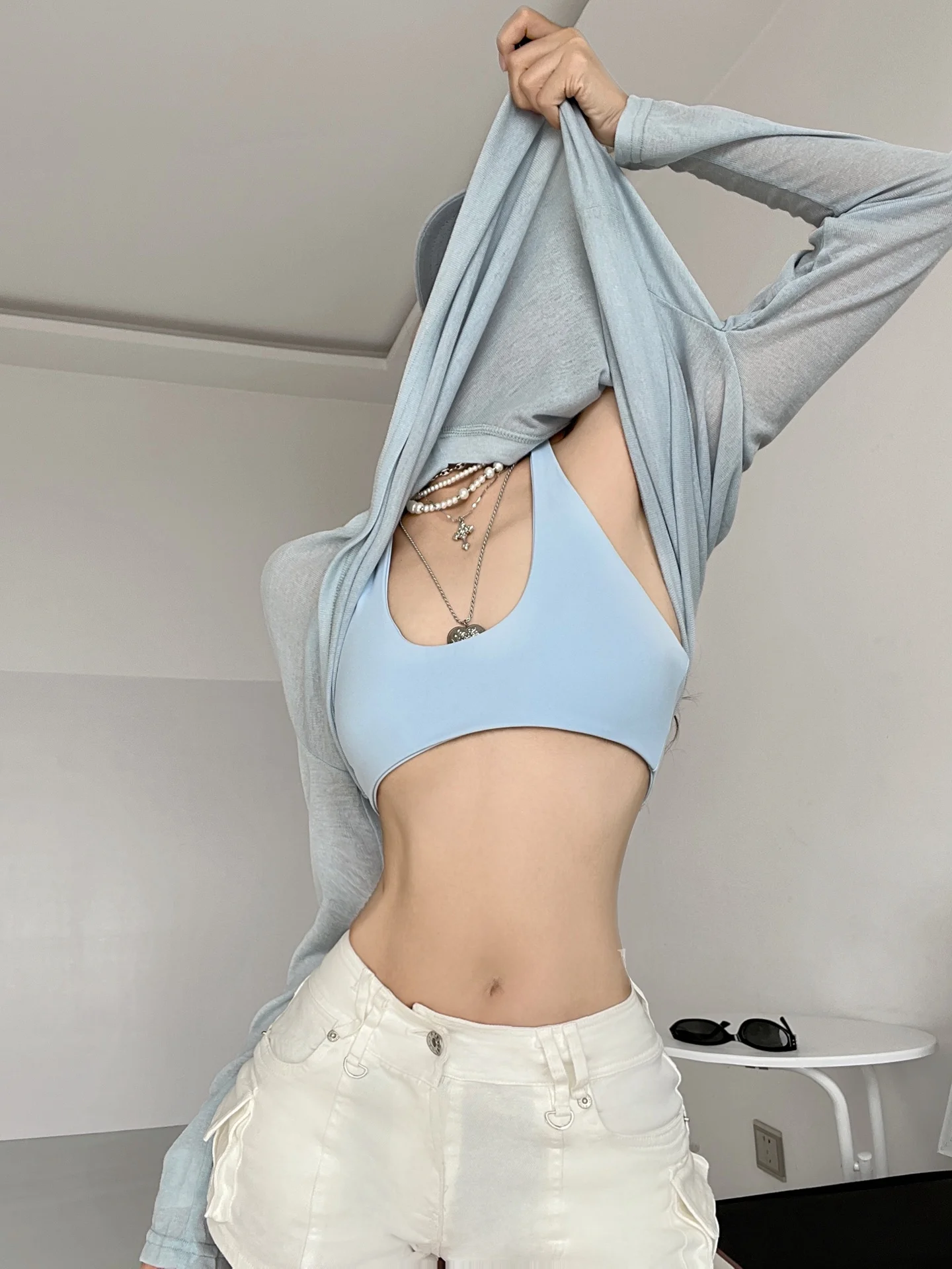 Sujetador de Yoga de verano para mujer, Top con correa Ne colgante en U con almohadilla para el pecho, chaleco Bal, Faion Body, ropa interior ortopé Sle