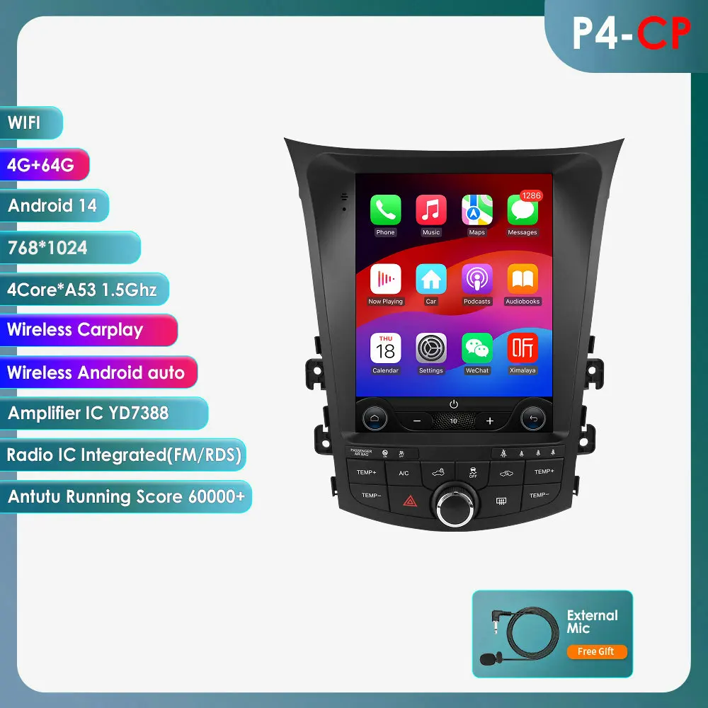 9.7'' autoradio multimediaspeler stereo GPS DSP Android 15 Carplay Auto QLED AI voor Hyundai I30 Elantra GT 2011 - 2017 Qualcomm