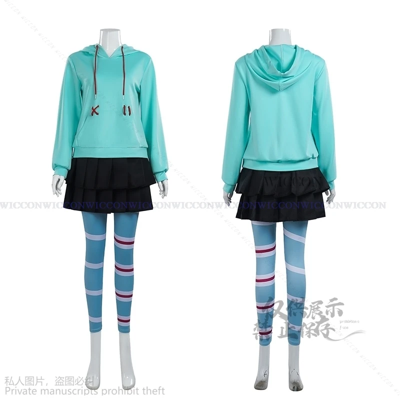 Anime Vanellope Von Cos Schweetz Cosplay Costume Wreck Cos It Cos Ralph Suit Pants Halloween Outfits Clothes For Women Men Party