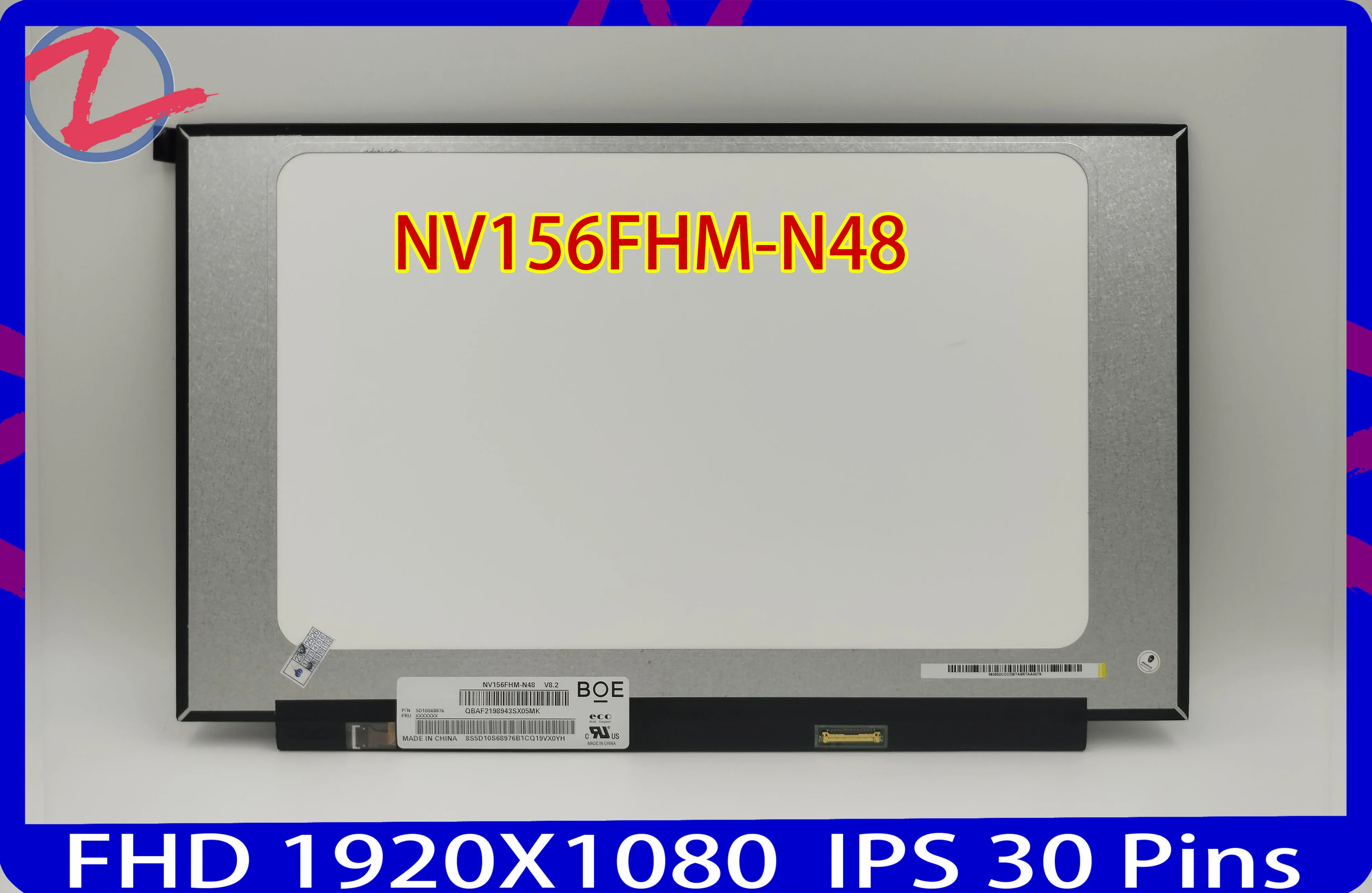 

15.6 Slim Laptop LCD Screen NV156FHM-N48 B156HAN02.1 N156HCA-EAB LP156WFC SPD1 1920*1080 FHD IPS 30 Pin