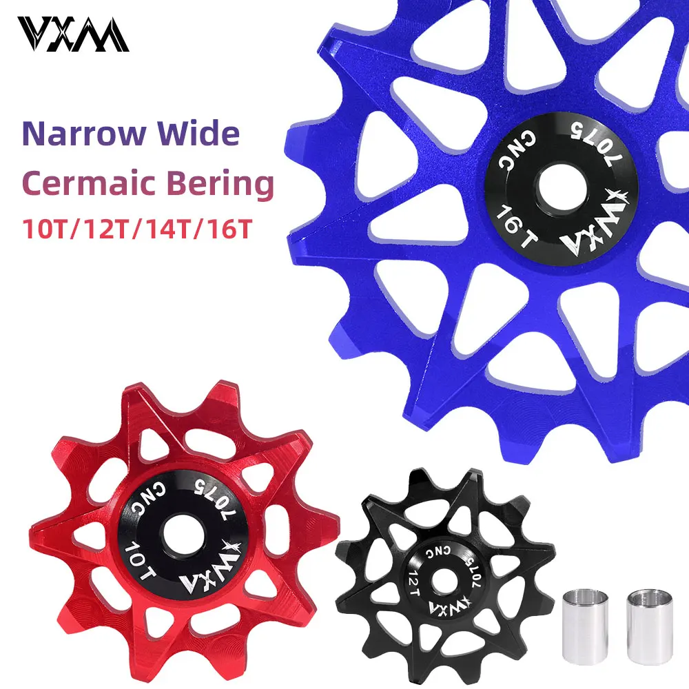 

10T 12T 14T 16T 2Pcs MTB Bicycle Rear Guide Wheel Road Bike Derailleur Ceramic Bearing for Shimano Sram