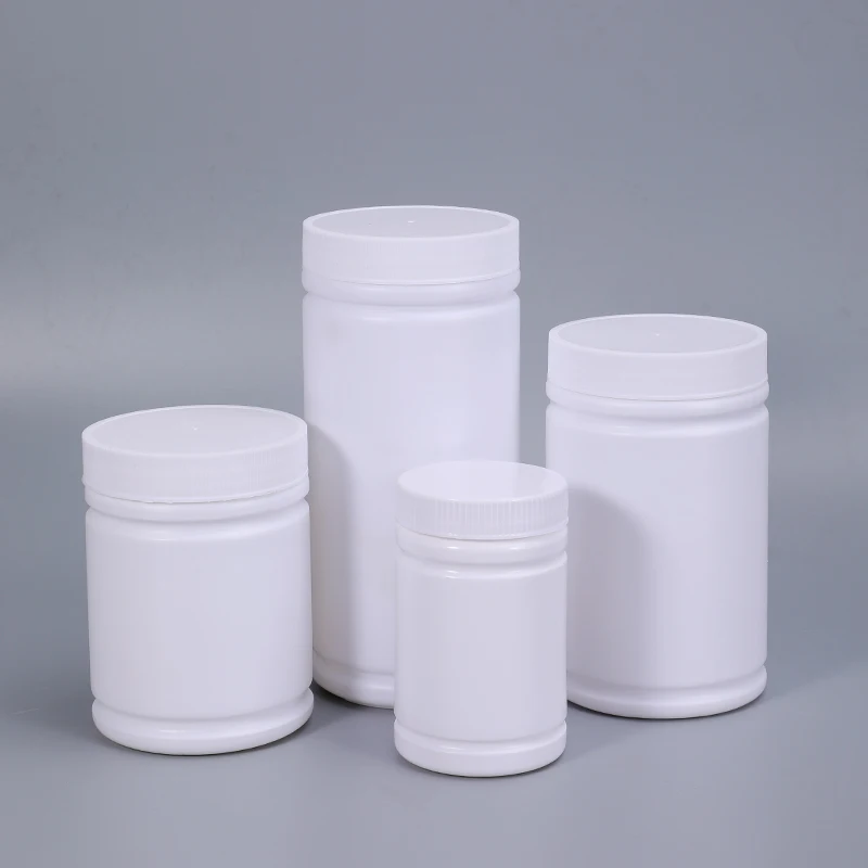 300ML-1000MLPlastic Jar Blow Molded HDPE Material Screw Cap with Aluminum Foil Gasket White Plastic Tank Sealed Leakproof 1 pcs