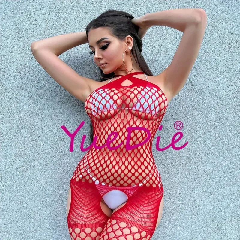 

Sexy lingerie Fun stockings pajamas sexy tight fitting high waisted mesh clothes with a wisp of air Babydoll Underwear set xxx