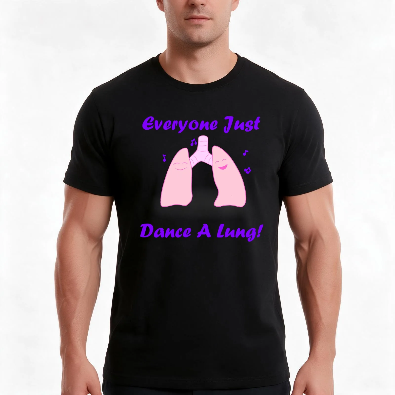 Dance A Lung T-Shirt, Summer Casual Cotton Tee, Oversized Streetwear Tops, Vintage Graphic Print, Loose Fit Short Sleeve
