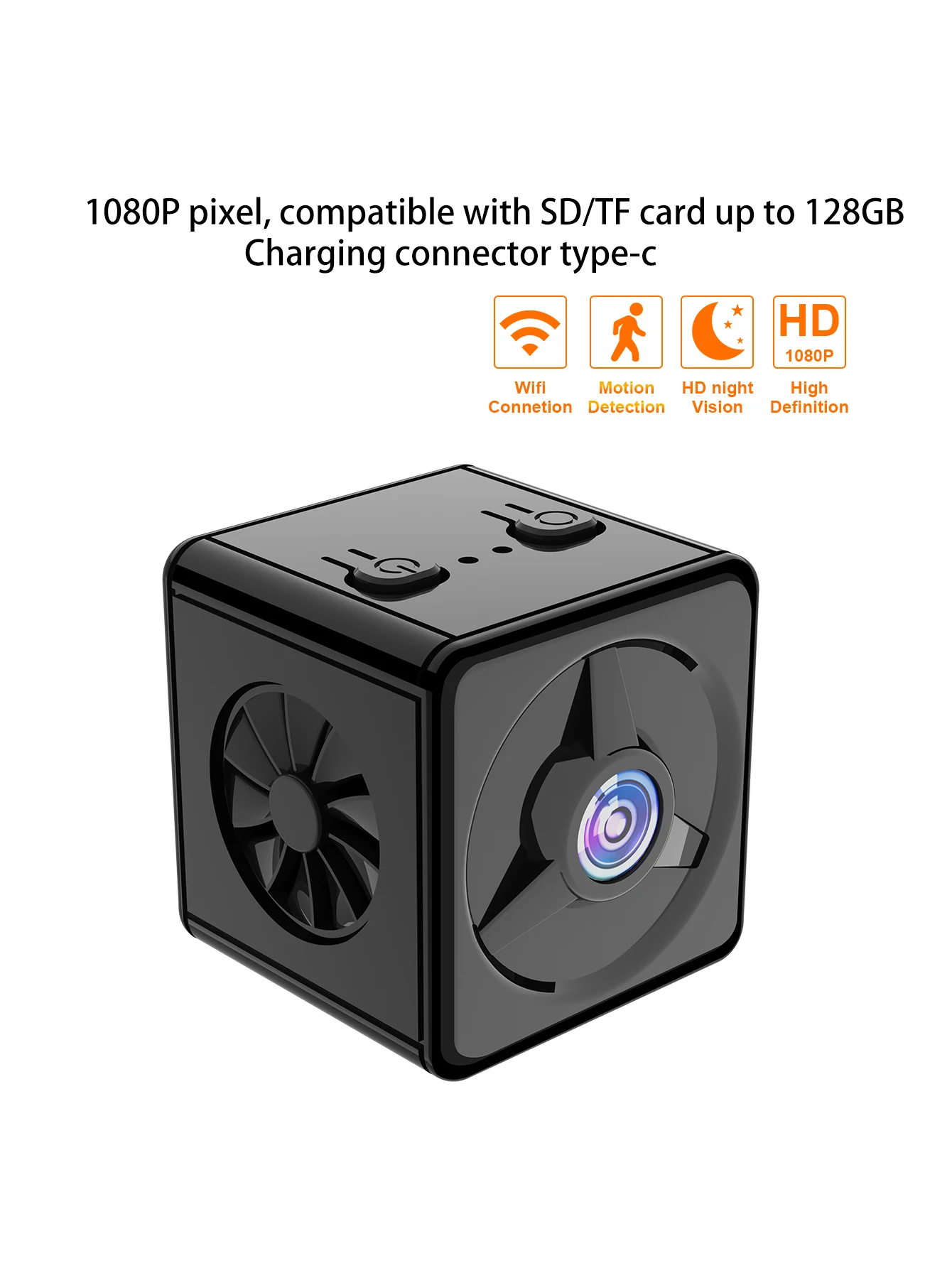 

Hd wireless night vision camera, 1080P, HD wide-angle shooting, TF card storage, mobile phone remote, 360° cycle camera