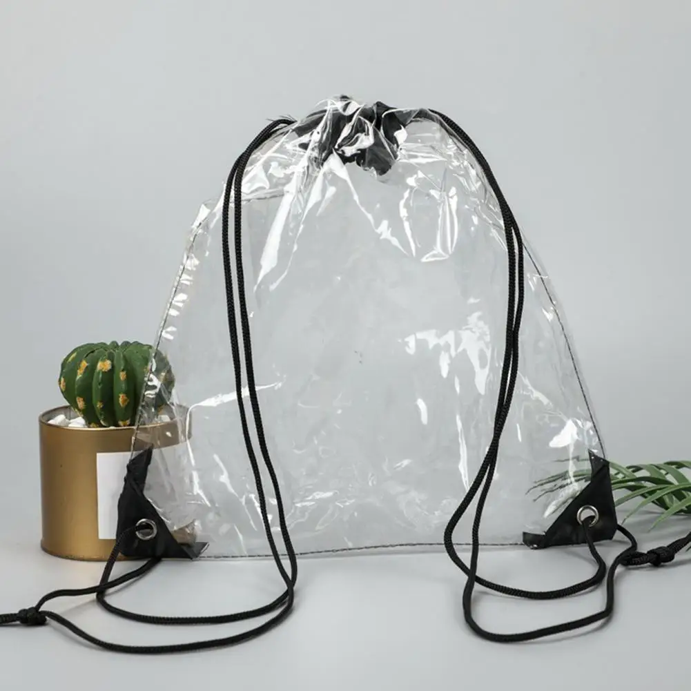 Sac à Dos de Rangement de Grande Capacité en PVC Transparent, Étanche, Réglable, pour Stade, Voyage, Plage, Fournitures d'Extérieur