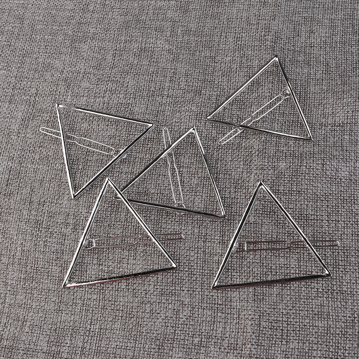 

Hollow Triangle Geometric Hairpin 7X2Cm Gold Silver Metal Alloy Hair Clip For Women Party Wedding Bobby Pin