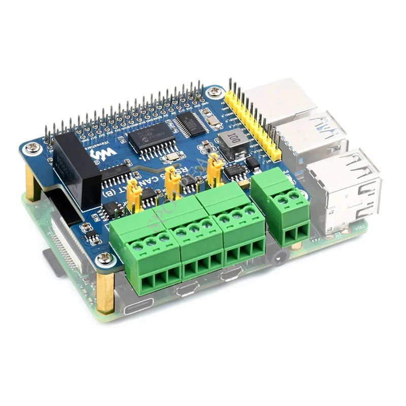 Isolated RS485 CAN HAT 2-Ch RS485 And 1-Ch CAN Multi Protections for Raspberry Pi