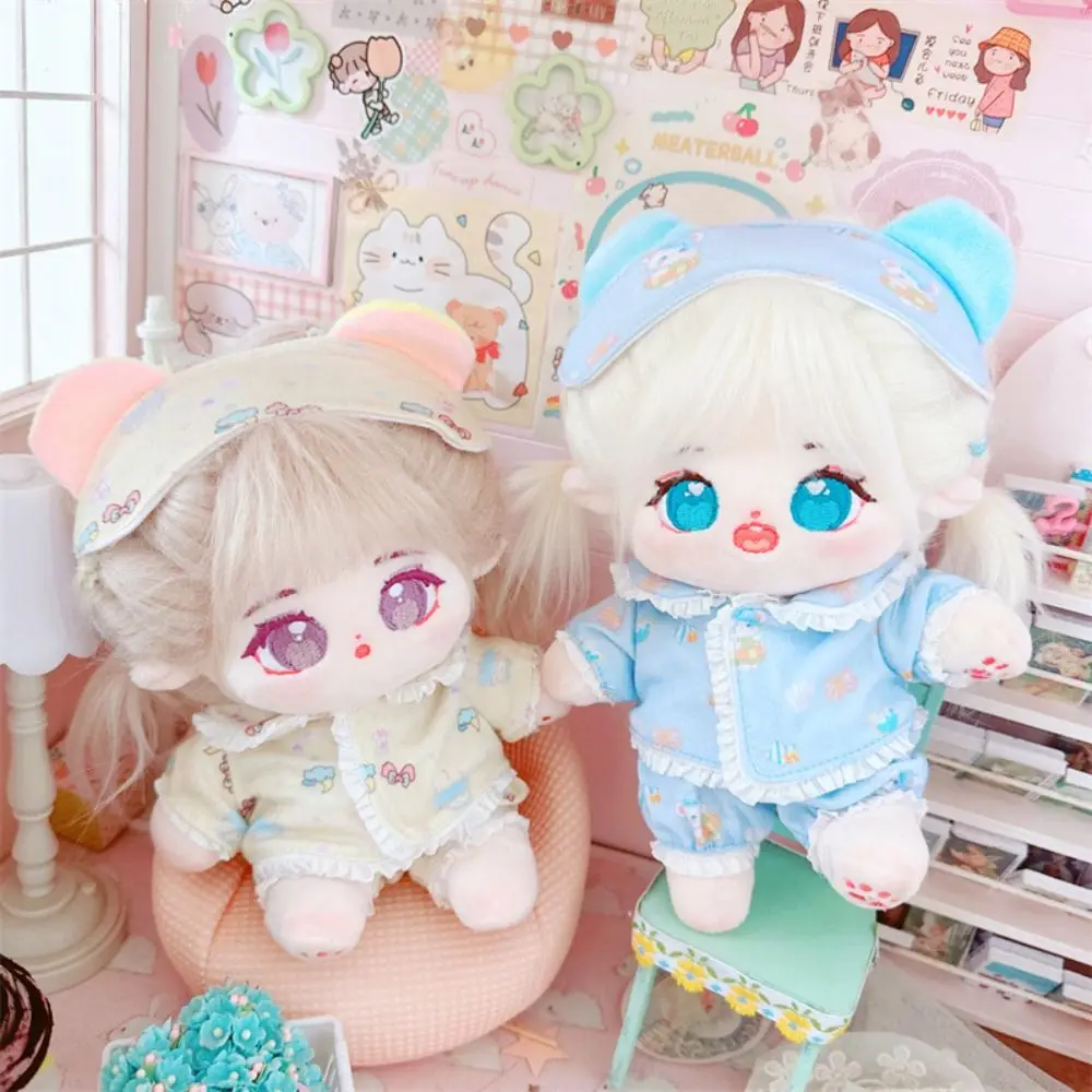 20cm Doll Undercoat Doll Mini Sleepwear Pants Clothes For Stuffed Cotton Dolls Toys Accessories Idol Doll Outfit T-shirt Suit