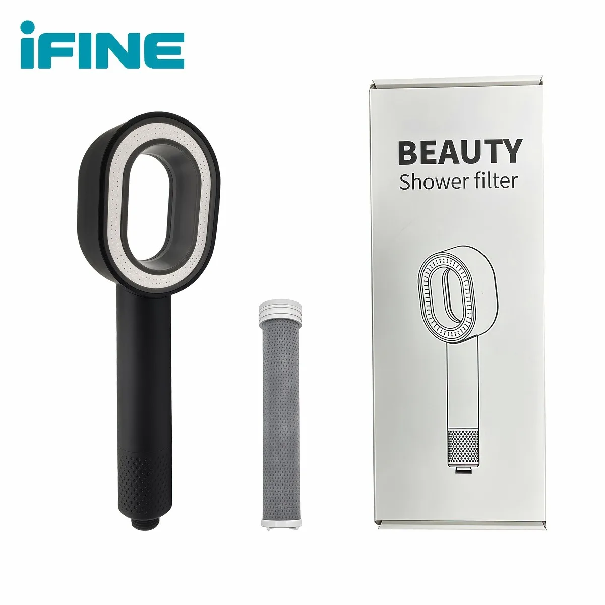 Luxury Handheld Shower Head with ACF Filter & Amino Acid Anti-Scale, Removes 99% Chlorine & Softens Hard Water