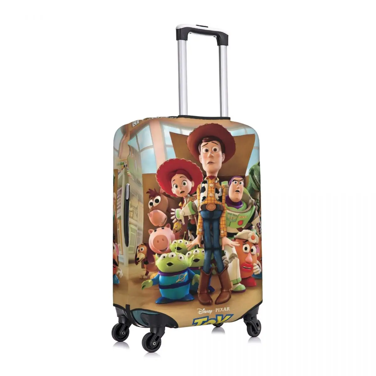 Benutzerdefinierte Toy Story Gepäckabdeckung Schutz Niedliche Vintage-Charaktere Reisekoffer Schutzhülle für 18-32 Zoll