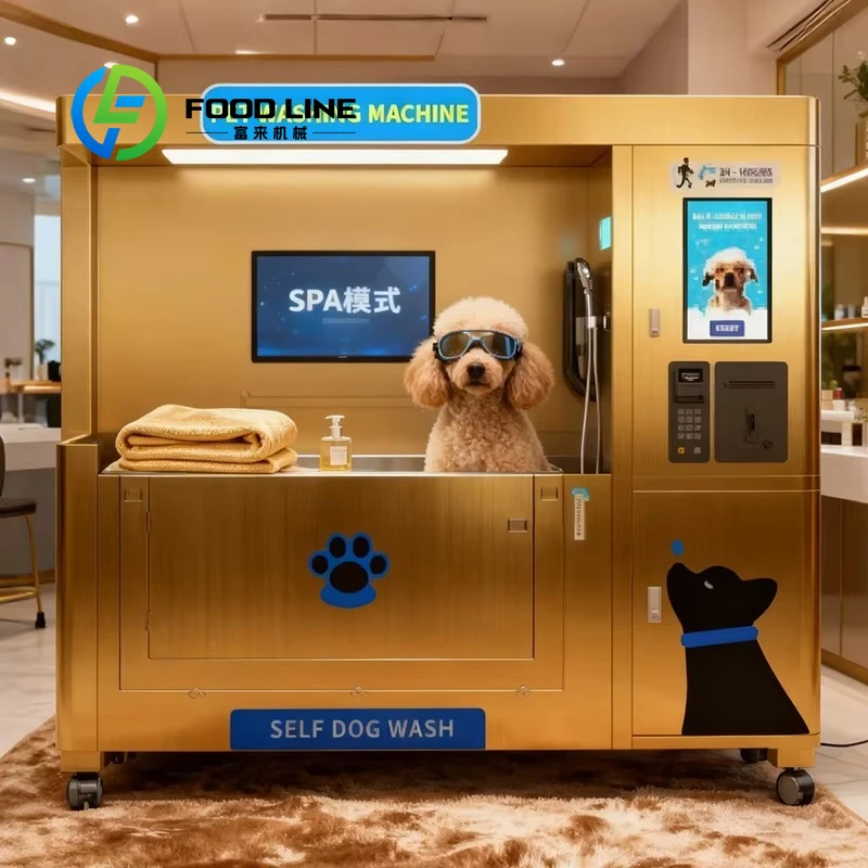Customized Stainless Steel Commercial Automatic Self Service Pet Washing Station Large Size Dog Grooming Bath Machine