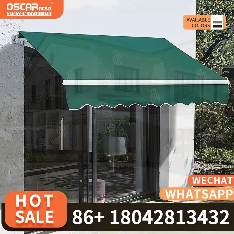 

Retractable Waterproof Outdoor Shading Folding Arm Full Cassette Awning Patio Garden Balcony Use Retractable Awning