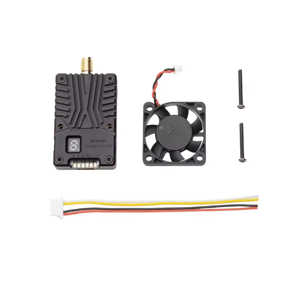 Original SKYZONE TX2500 4.9G/5.8G 2.5W VTX High Power Video Transmitter with CNC Case Cooling Fan SMA for FPV Long Range Drone thumbnail 6