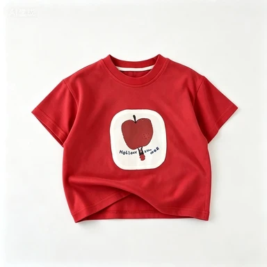 Kids Clothing Tees Summer Printed Cartoon Fashion Short Sleeve T-shirt Girls Loose Casual Tops T Shirts Crewneck