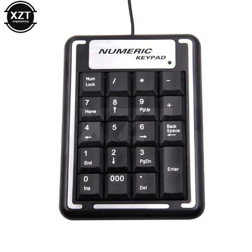 Imagen 2 del producto Teclado numérico USB, teclado numérico Digital de 19 teclas, Mini teclado para PC, portátil, Notebook, tabletas, teclado numérico de contabilidad, existencias bancarios