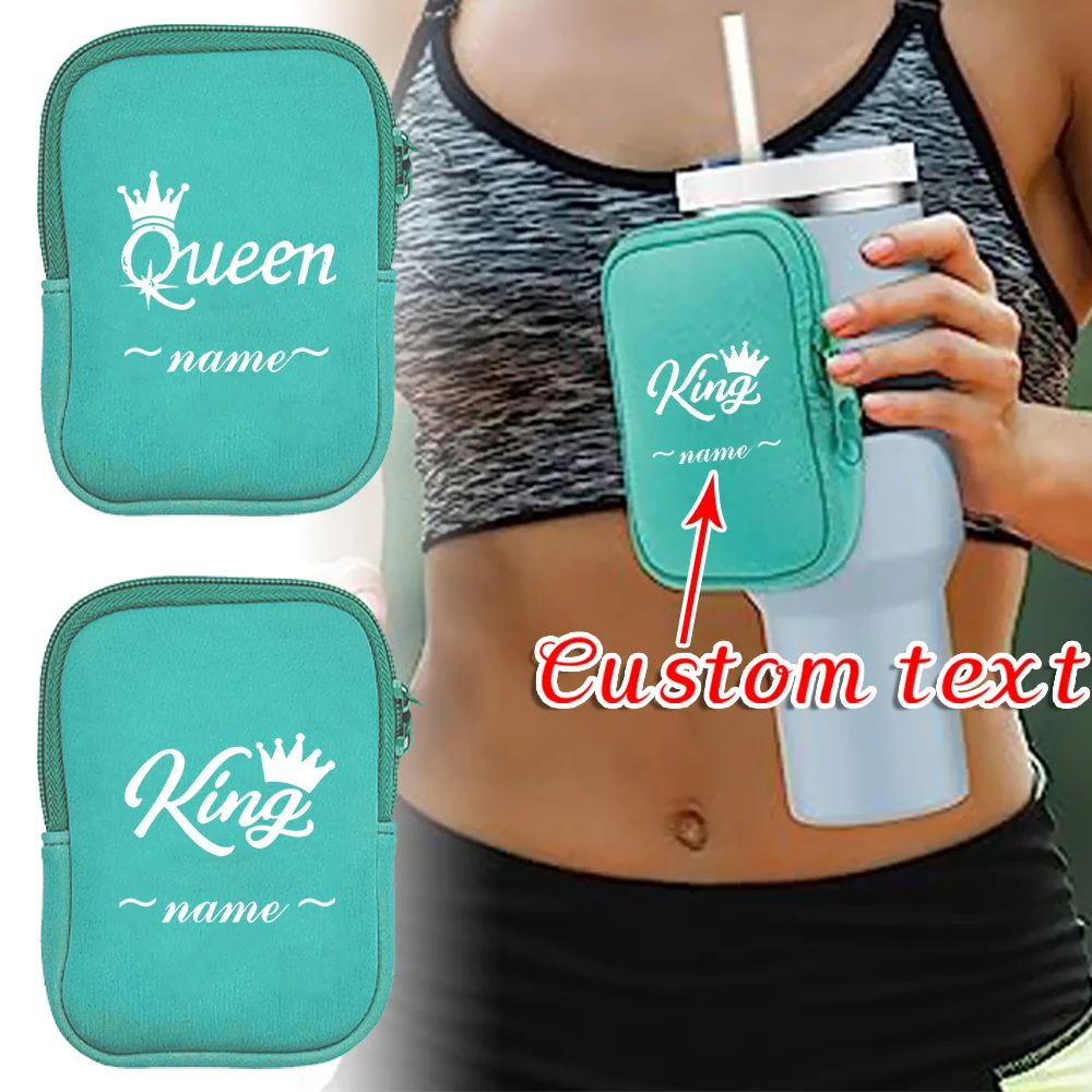

Personalized Customization Name Water Bottle Bag Multi Functional Handheld Water Bottle Bag Fitness Accessories Card Key Wallet