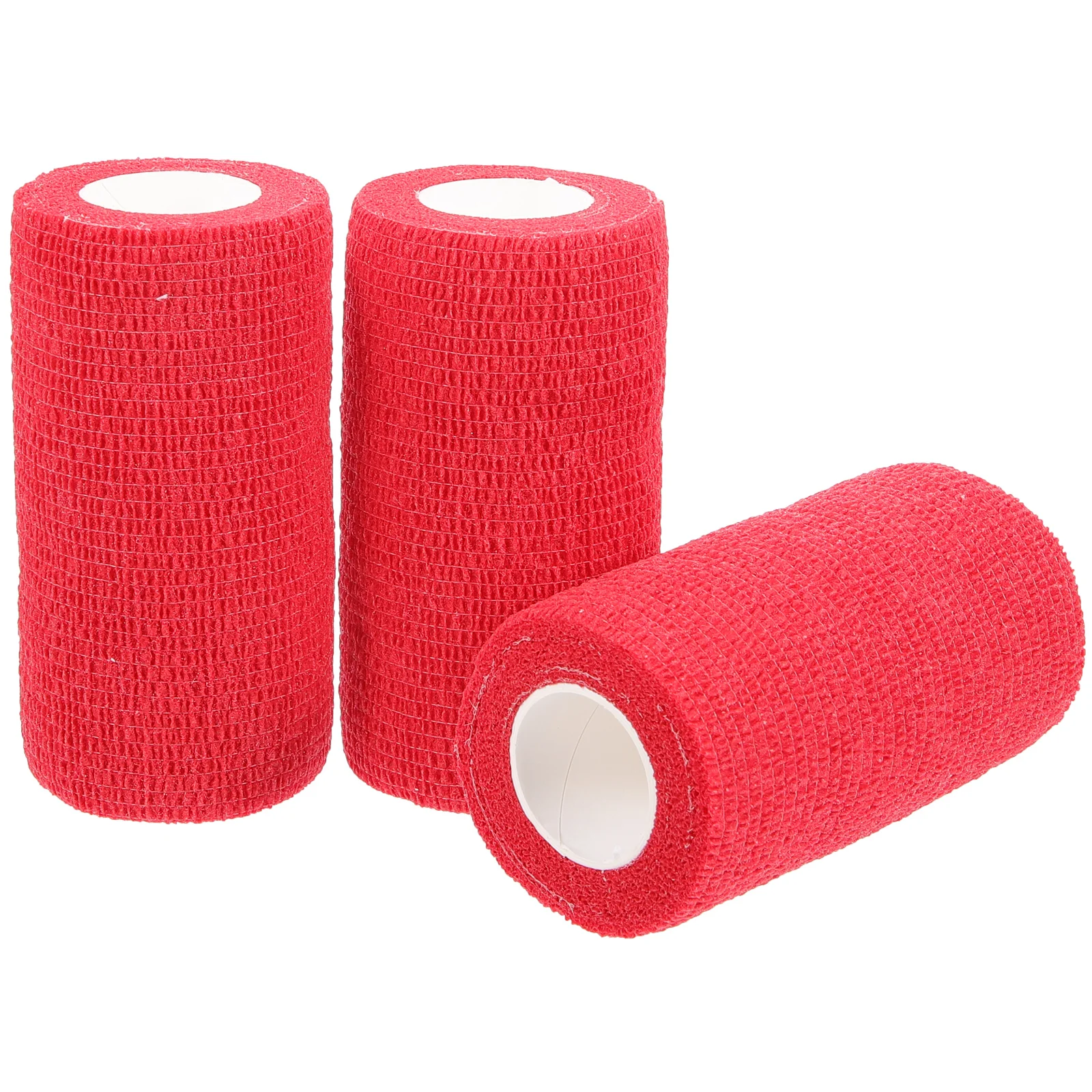 

3 Rolls Racket Hockey Grip Tape Sport Anti-s Tapes Grasp Red Non-woven Fabric