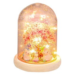 DIY nightlight micro-landscape handmade gifts, romantic Valentine's Day gifts, creative handmade fairy lamp toys, immortal flowe