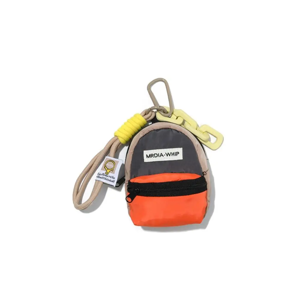 Small Macaron Color Mini Coin Purse Backpack Pendant Anti Loss Key Chain Wallet Portable Multifunctional Earphone Bag Outdoor image 4