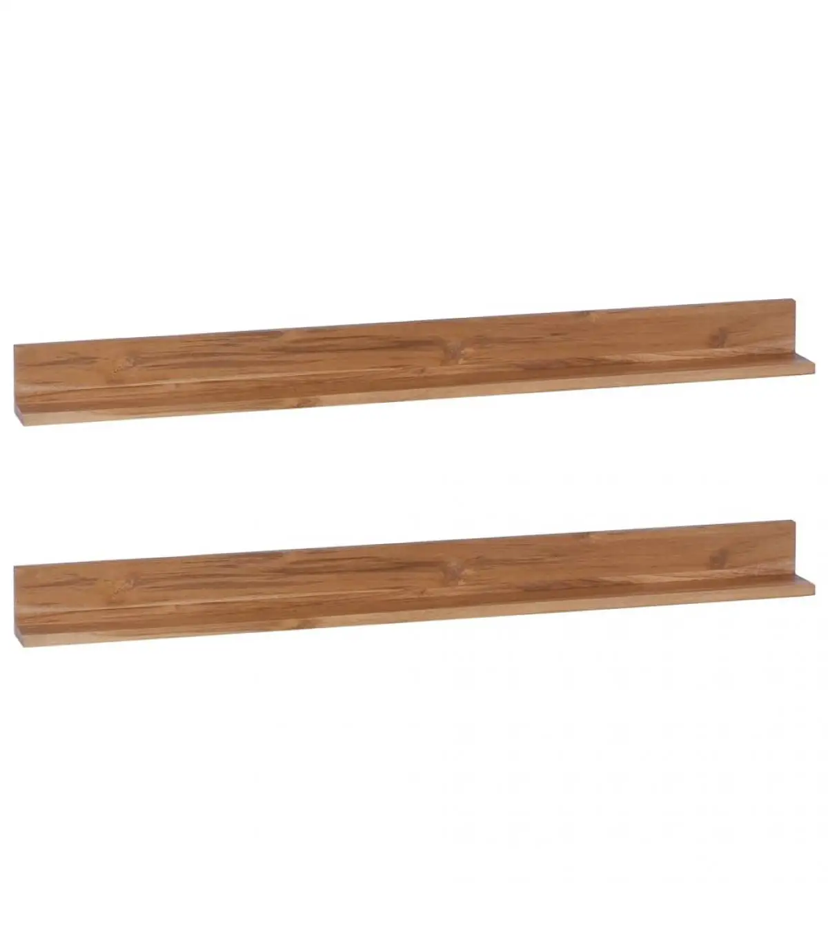 Shelves and shelves wall shelves 2 pieces 120x10x10 cm solid teak wood