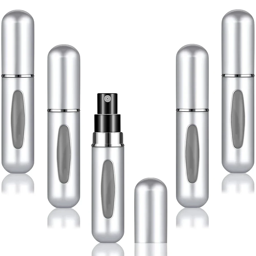 

5PCS 5ml Mini Refillable Perfume Bottle with Spray Scent Pump Empty Cosmetic Container Atomizer Bottle For Travel Tool