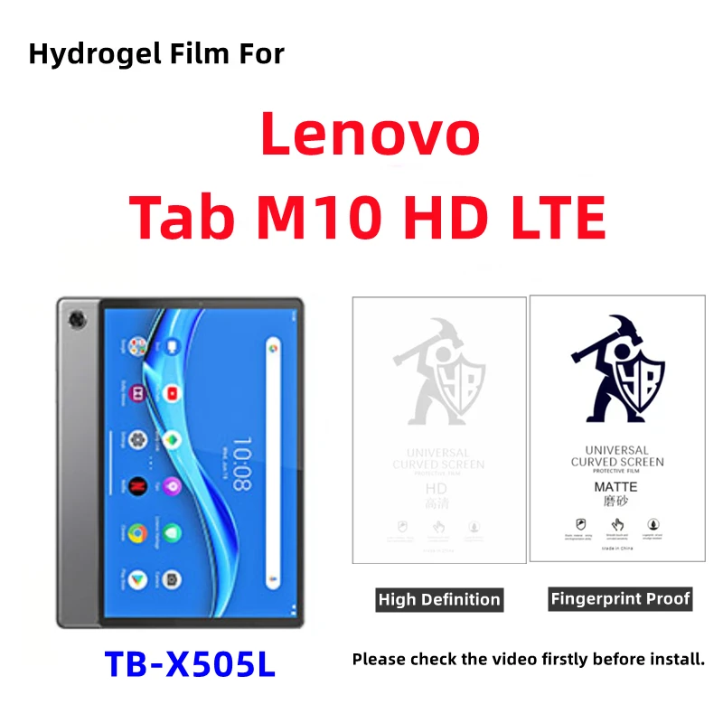 

2pcs HD Tablets Hydrogel Film For Lenovo Tab M10 HD LTE Matte Screen Protector For Lenovo Tab M10 HD LTE TB-X505L Clear Protect