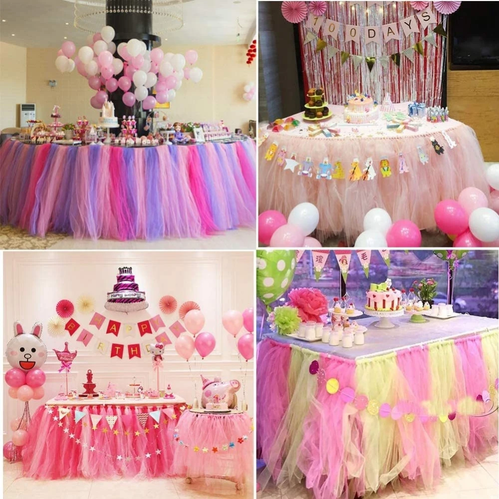 Tessuto con bobina in rotolo di tulle per decorazioni Tutu Matrimoni Costumi Gonne Feste Regalo Fiocco Baby Shower 6 \