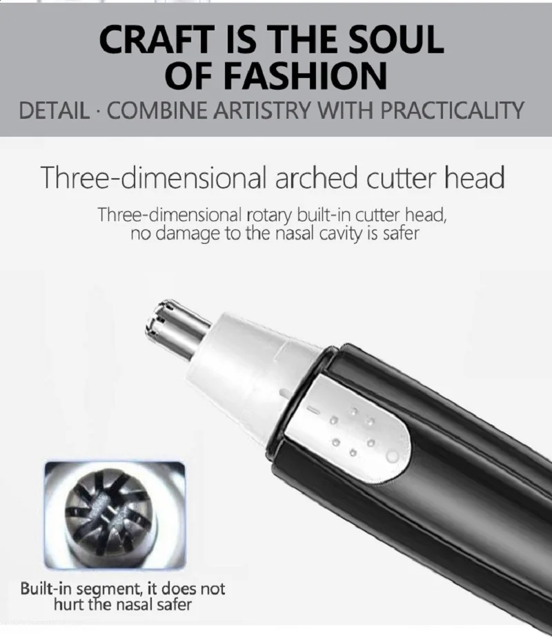 New White Electric Nose Hair Trimmer For Men And Women Available With Low Noise High Torque High Speed Motor