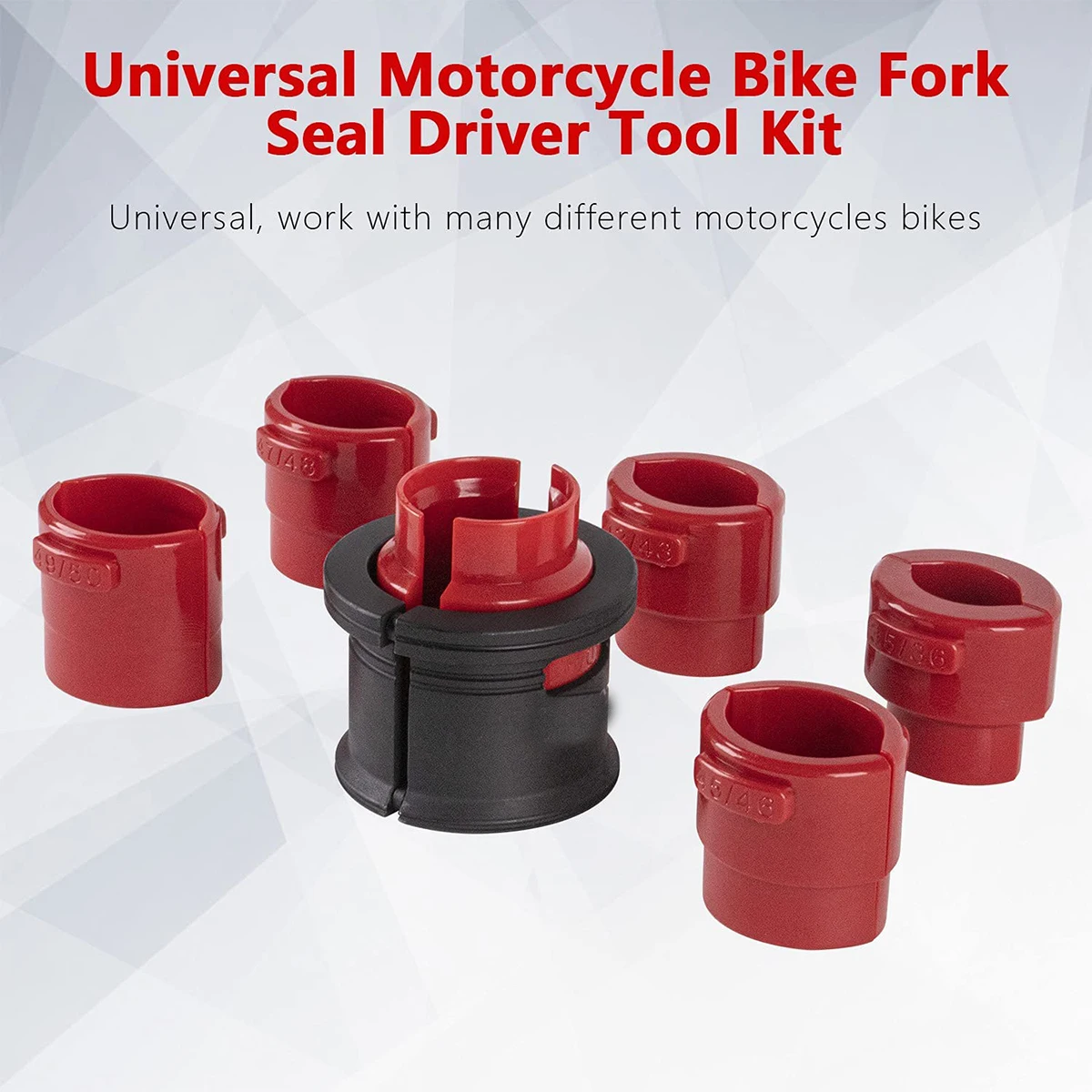 14PC  35-50mm Universal Motorcycle Bike Front  Fork Seal Driver Tool Kit Oil Seal Installer