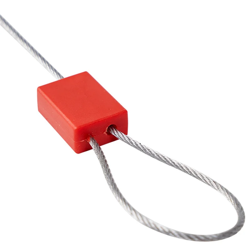 

【Price-Drop!】Steel Wire Seals 20PCS Square Flat Head 30Cm Container Metal Cable Tie Self-Locking One-Time Seals