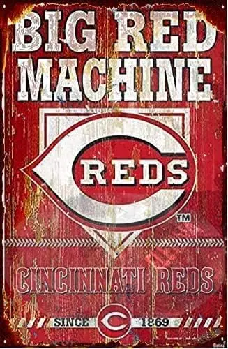 Poster Metal tin Sign Vintage - Cincinnati Red Population Number-Home Kitchen Bar Retro Wall Decoration Size 8x12 Inches Plaque