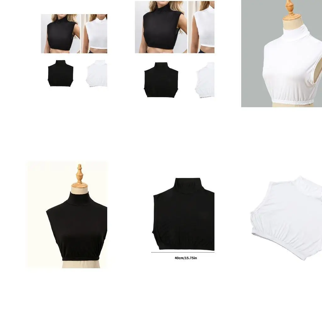 

39BD Neckerchief For Women Winter False Collar Scarfs Half Shirt for Women Neck Wrap Men Women Turtleneck Collar Insert