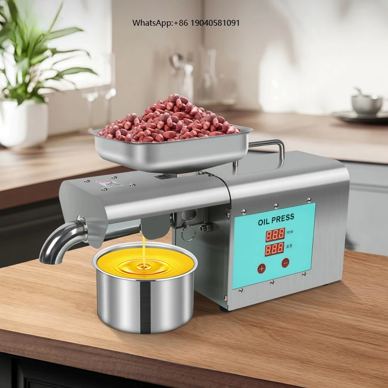 Peanuts Sunflower Seeds Rape Seeds Raw Pressed Oil Extraction Machine Adjustable-temperature Oil Press Machine
